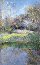 Pommier et croissant de lune